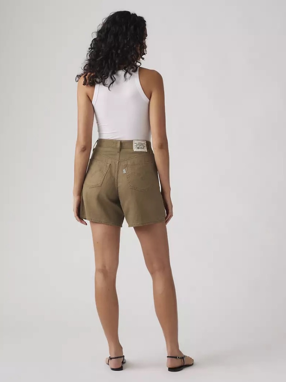 levis linen high rise baggy shorts
